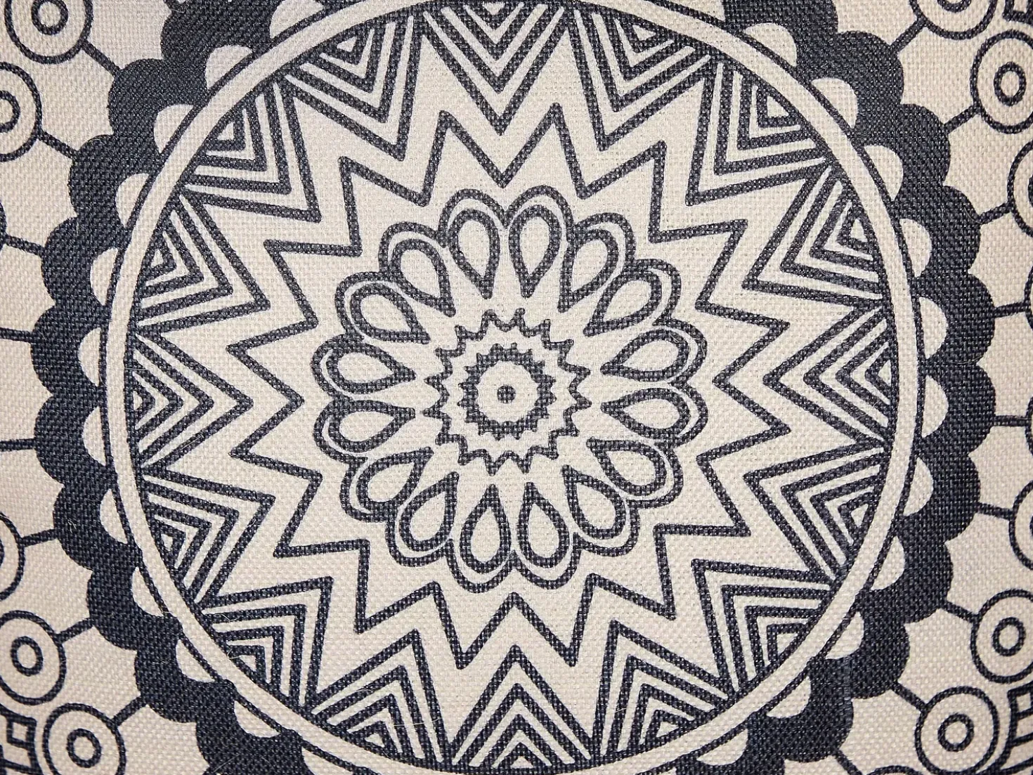 Set di 2 cuscini GERANIUM 45 x 45 cm Nero Trama orientale