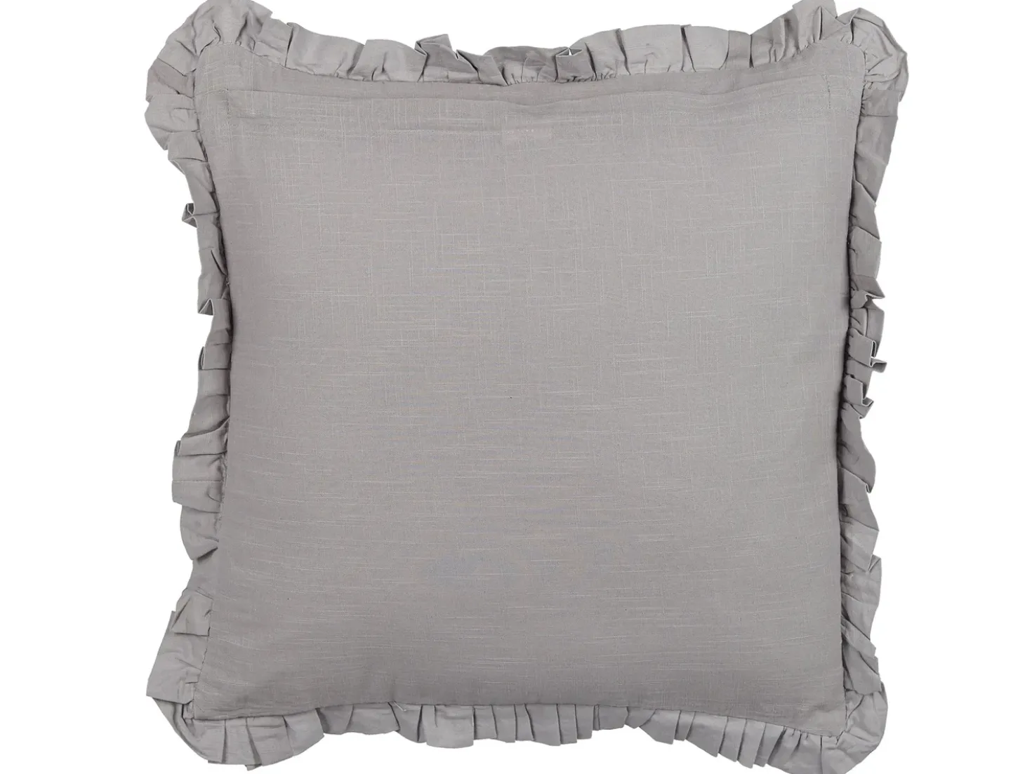 Set di 2 cuscini GLABRA Lino 45 x 45 cm Grigio Tinta unita