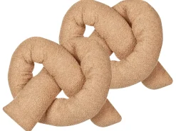Set di 2 cuscini GLADIOLUS Bouclé 172 x 14 cm Marrone chiaro Tinta unita