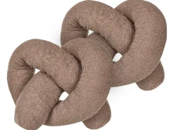 Set di 2 cuscini GLADIOLUS Bouclé 172 x 14 cm Marrone Tinta unita