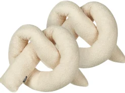 Set di 2 cuscini GLADIOLUS Bouclé 172 x 14 cm Beige Tinta unita