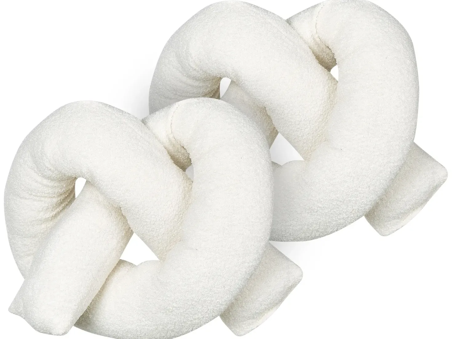 Set di 2 cuscini GLADIOLUS Bouclé 172 x 14 cm Bianco sporco Tinta unita