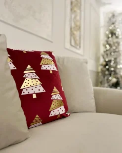Set di 2 cuscini GOLDSPRUCE Velluto 45 x 45 cm Rosso Modello natalizio