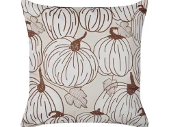 Set di 2 cuscini GOURD Velluto 45 x 45 cm Beige Trama di piante