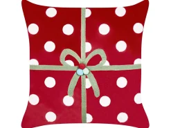Set di 2 cuscini GUMDROP Velluto 45 x 45 cm Rosso Modello natalizio