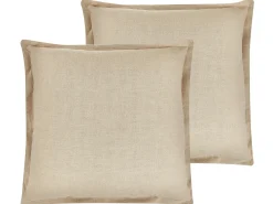 Set di 2 cuscini GUZMANIA 45 x 45 cm Beige Tinta unita