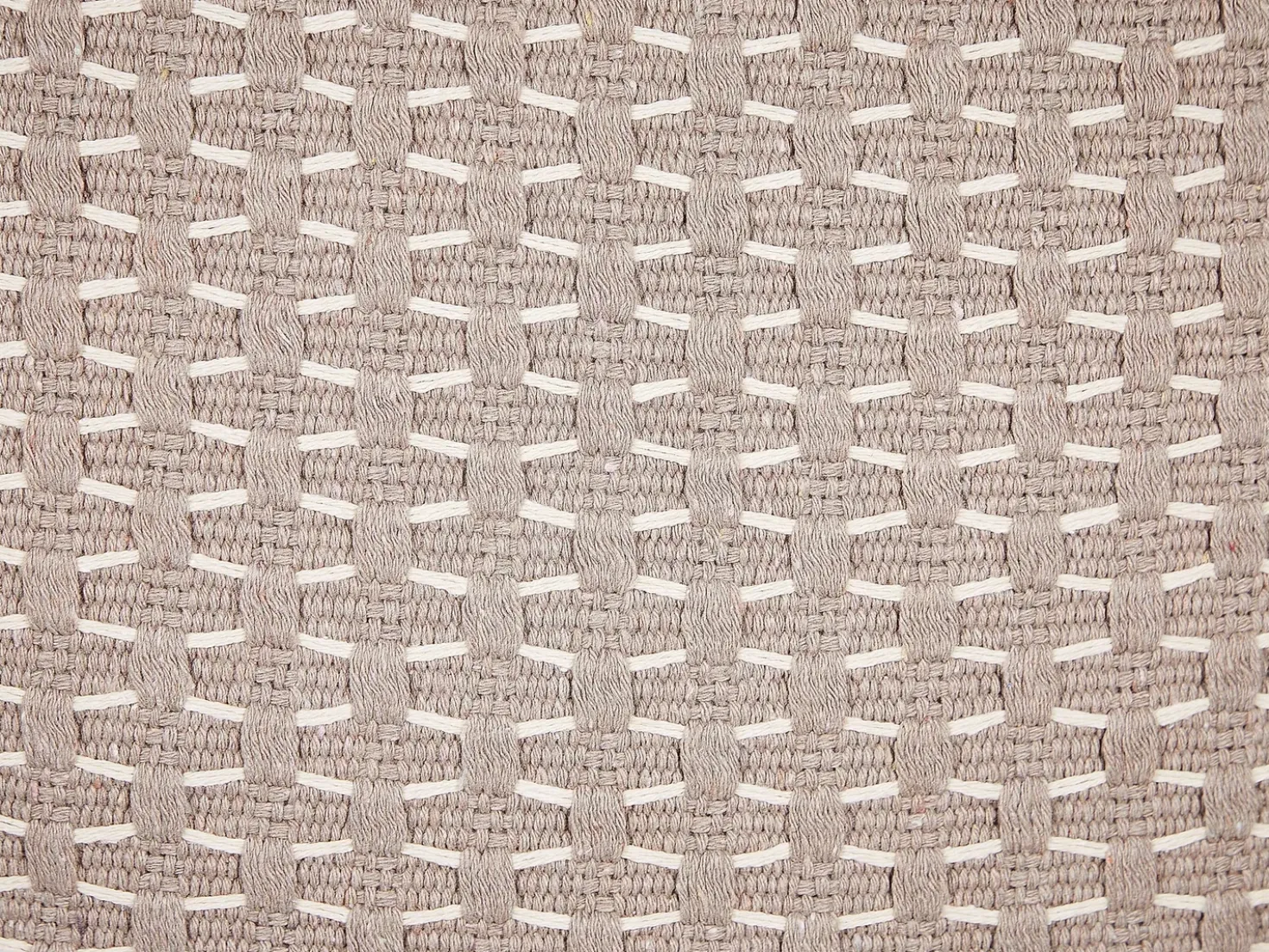 Set di 2 cuscini HAKONE 45 x 25 cm Tortora Trama geometrica