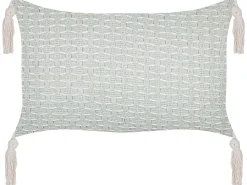 Set di 2 cuscini HAKONE 45 x 25 cm Verde menta Trama geometrica