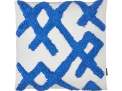 Set di 2 cuscini HAZEL Cotone 45 x 45 cm Bianco Trama geometrica
