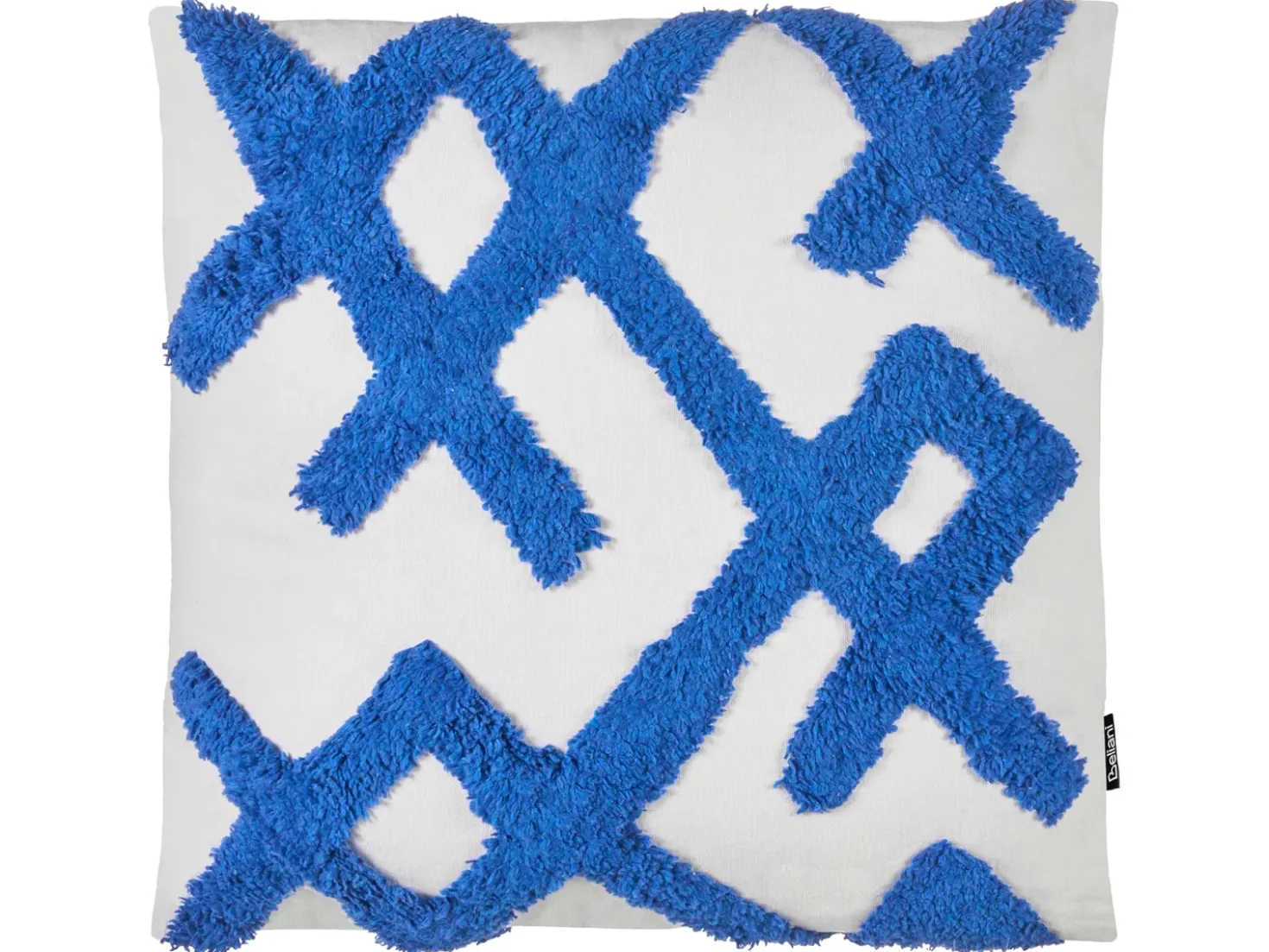 Set di 2 cuscini HAZEL Cotone 45 x 45 cm Bianco Trama geometrica