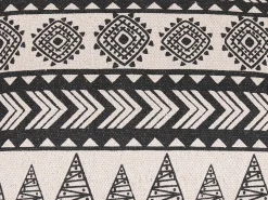 Set di 2 cuscini HENTEPE Cotone 45 x 45 cm Nero Trama geometrica