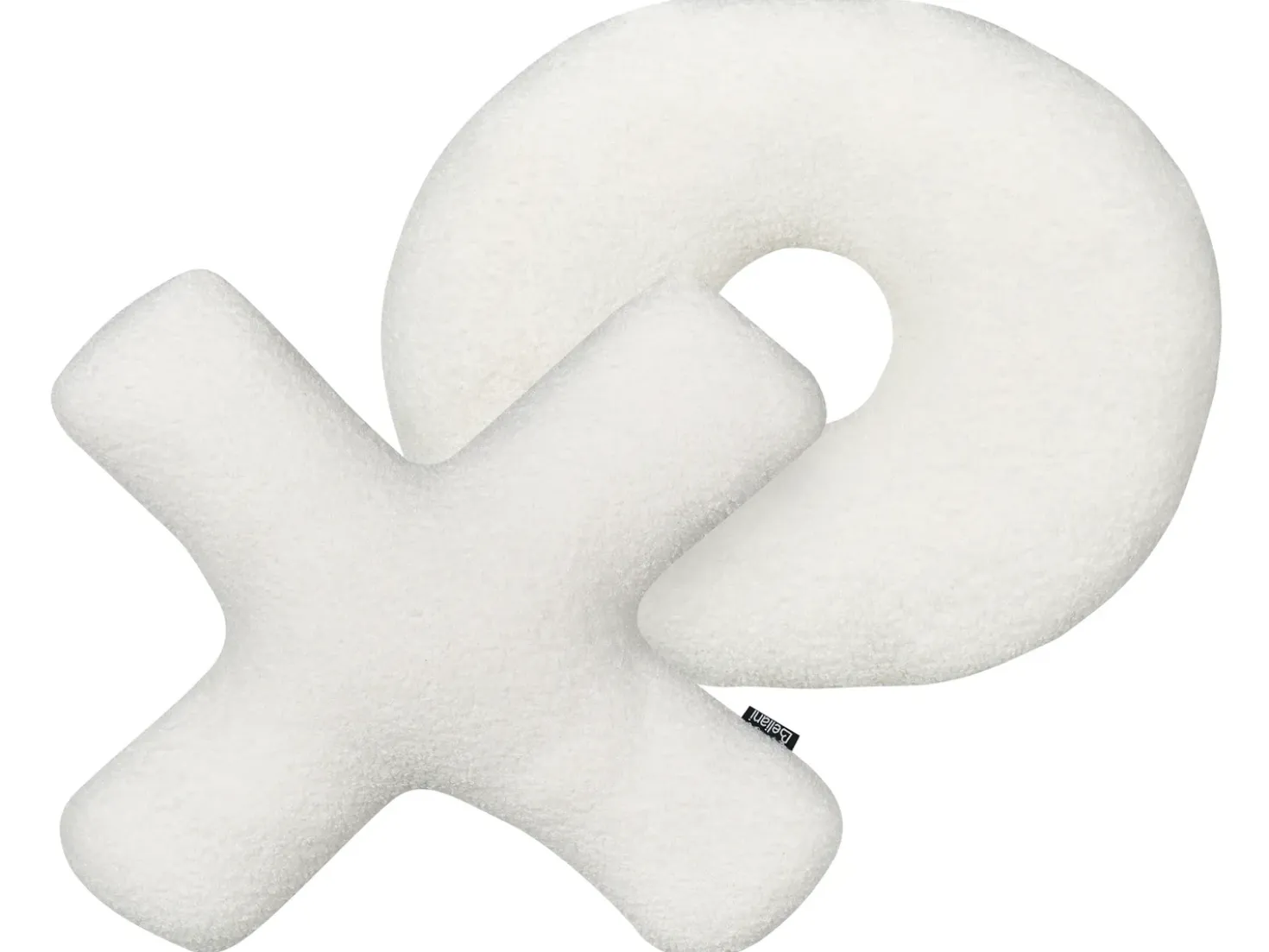 Set di 2 cuscini HESPERIS Bouclé Bianco sporco Tinta unita