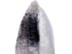 Set di 2 cuscini HORDEUM Finta pelliccia 45 x 45 cm Grigio A strisce