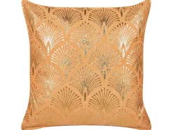 Set di 2 cuscini HOYA Cotone 45 x 45 cm Arancione Trama geometrica