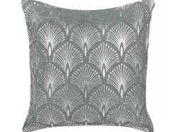 Set di 2 cuscini HOYA Cotone 45 x 45 cm Grigio Trama geometrica