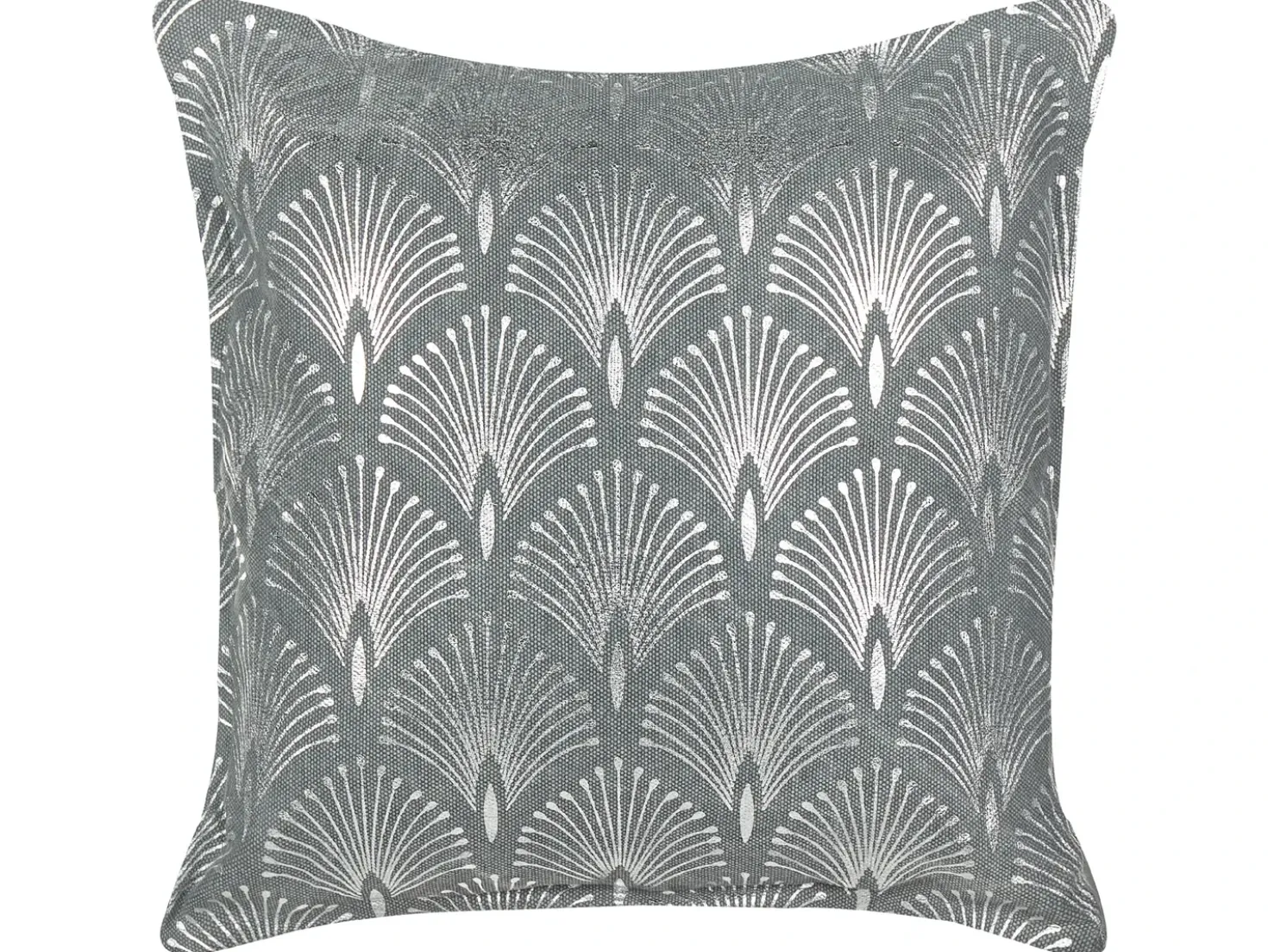 Set di 2 cuscini HOYA Cotone 45 x 45 cm Grigio Trama geometrica