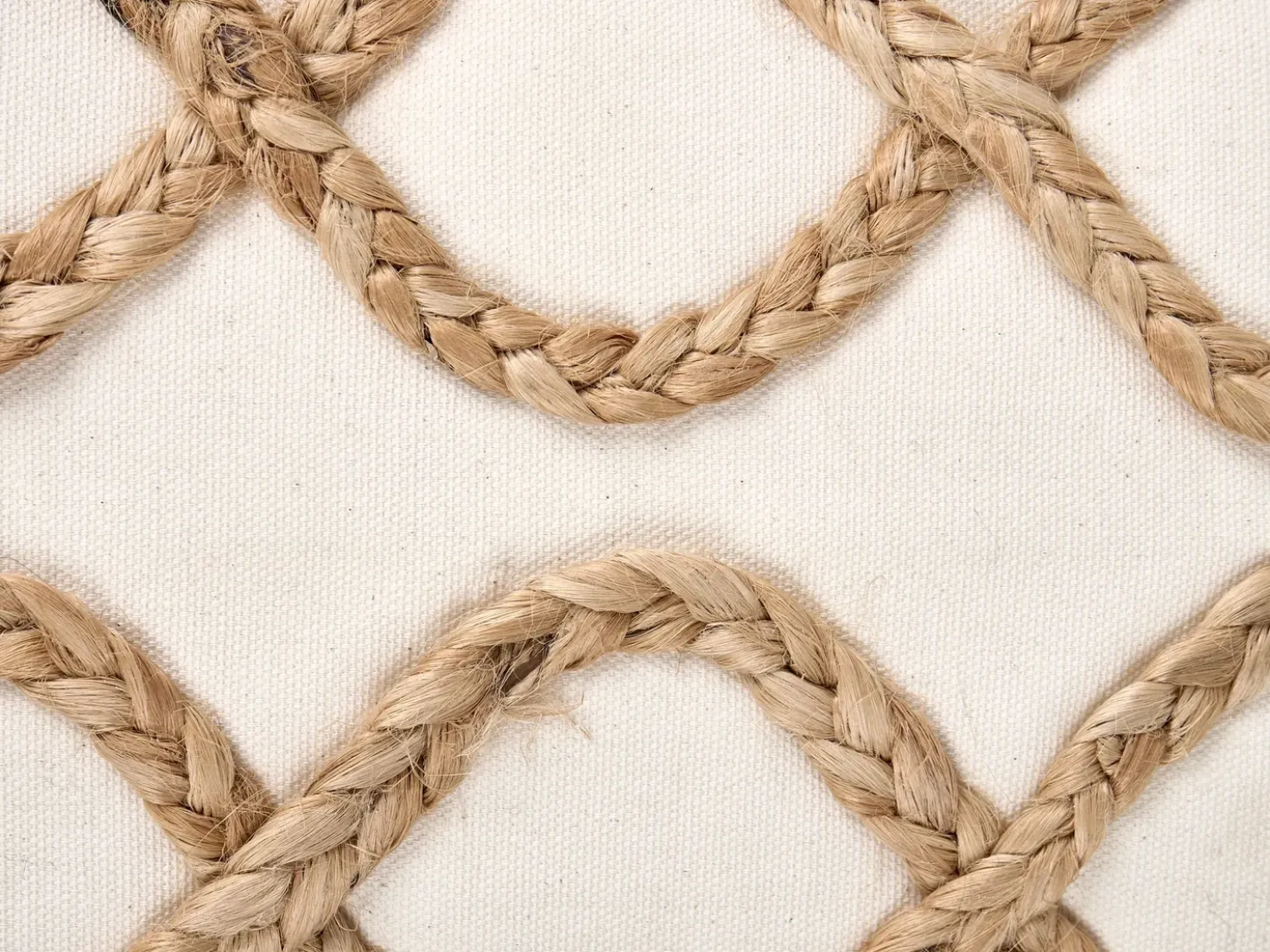 Set di 2 cuscini INCANA Cotone 30 x 50 cm Beige Trama geometrica