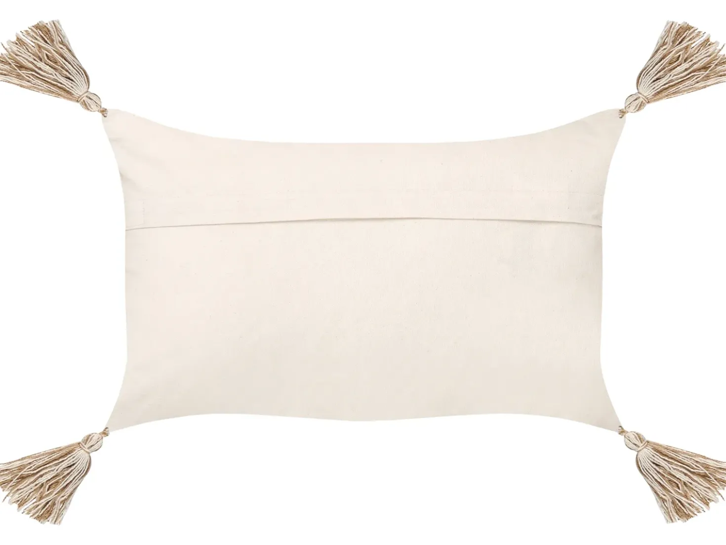 Set di 2 cuscini INCANA Cotone 30 x 50 cm Beige Trama geometrica