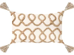 Set di 2 cuscini INCANA Cotone 30 x 50 cm Beige Trama geometrica