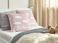 Set di 2 cuscini IPOMEA Velluto 45 x 45 cm Rosa