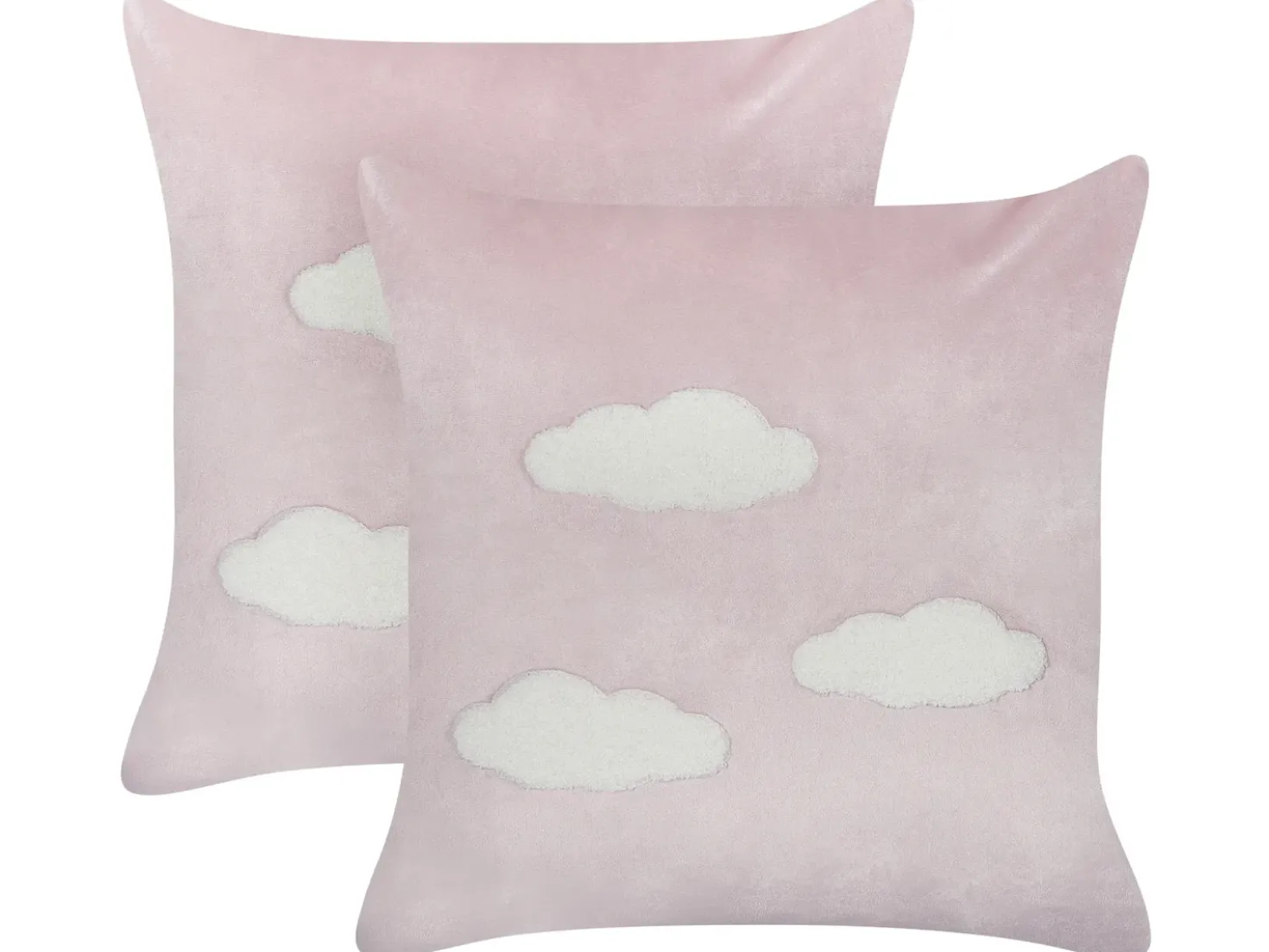 Set di 2 cuscini IPOMEA Velluto 45 x 45 cm Rosa