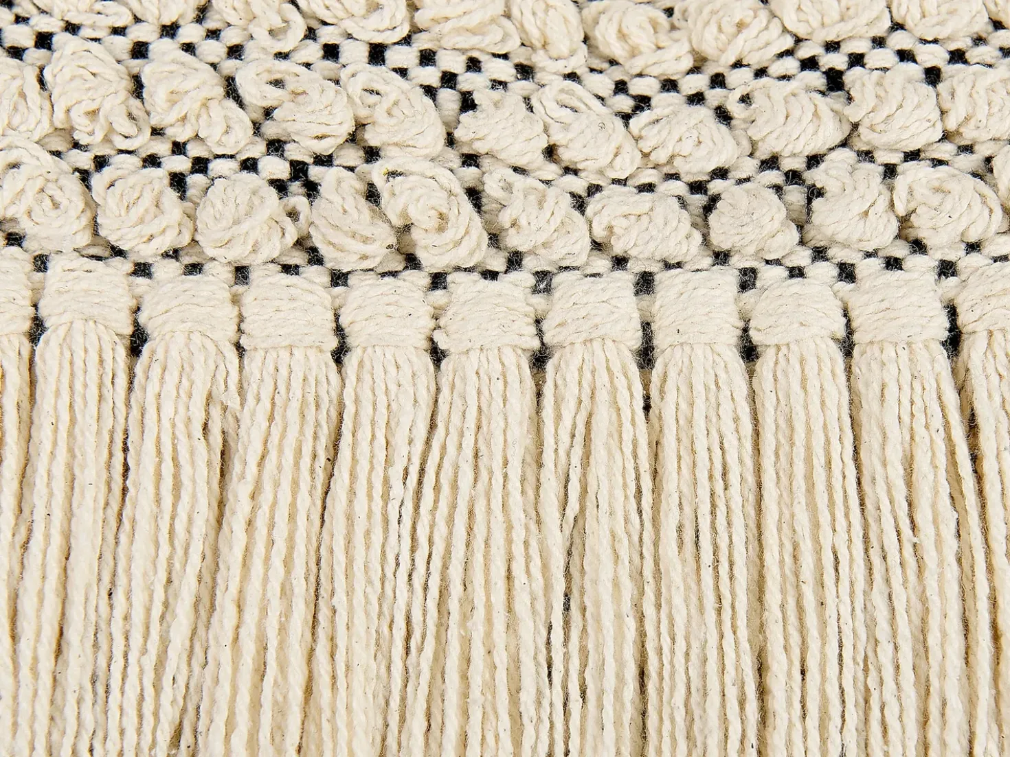 Set di 2 cuscini IRESINE Cotone 45 x 45 cm Beige Trama geometrica