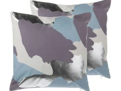 Set di 2 cuscini IXIA Cotone 45 x 45 cm Viola Trama astratta