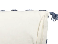 Set di 2 cuscini JACARANDA Cotone 45 x 45 cm Blu Trama geometrica