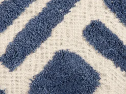 Set di 2 cuscini JACARANDA Cotone 45 x 45 cm Blu Trama geometrica