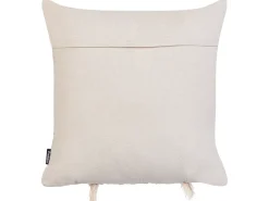 Set di 2 cuscini KALAM Cotone 45 x 45 cm Beige chiaro Trama geometrica