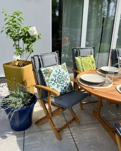 Set di 2 cuscini KALAM Cotone 45 x 45 cm Verde Trama geometrica