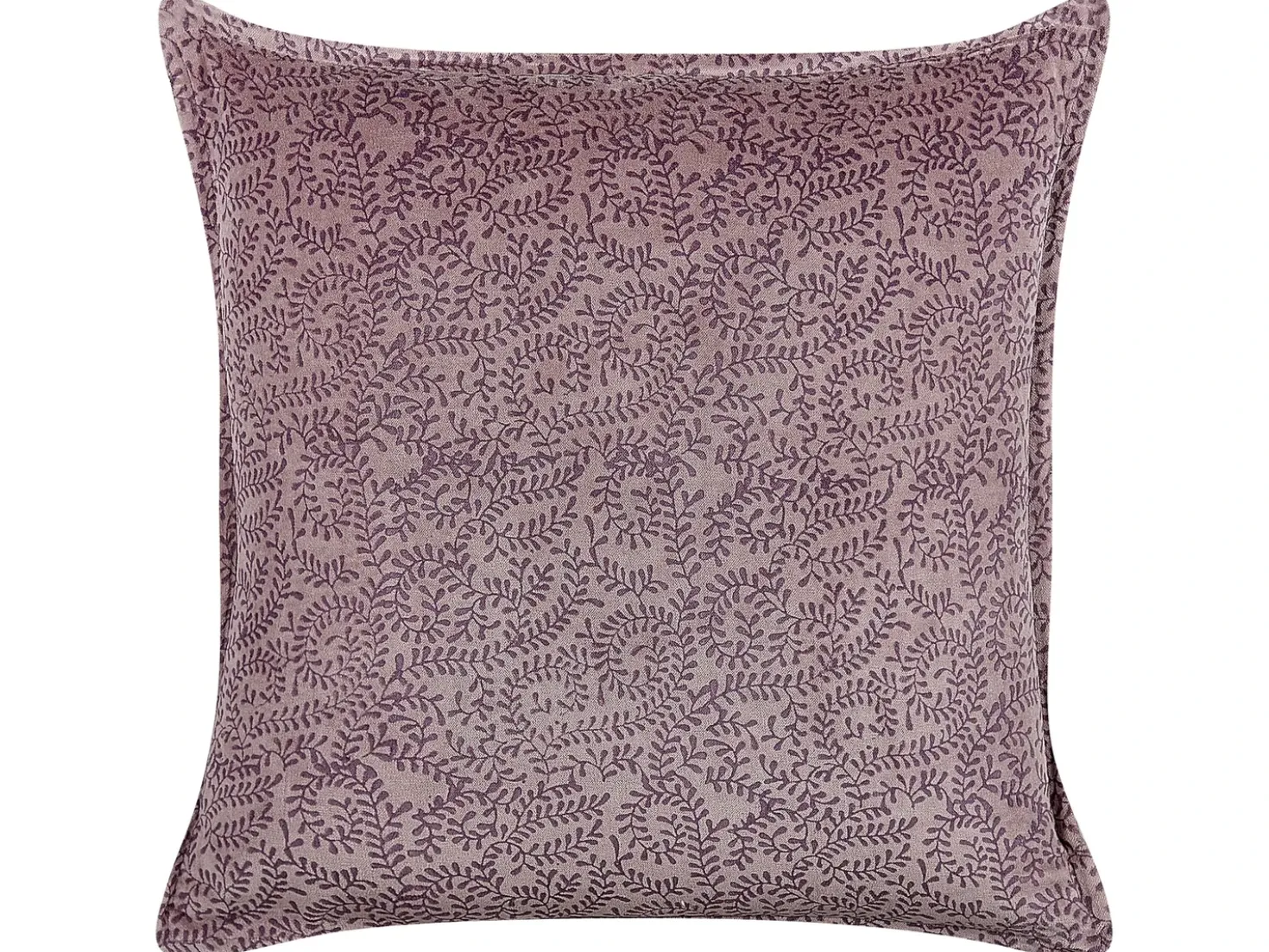Set di 2 cuscini KALMIA Velluto 45 x 45 cm Rosa Trama floreale