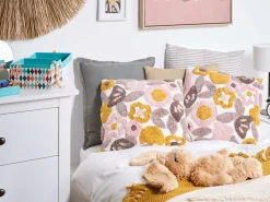 Set di 2 cuscini KANDIARO Cotone 45 x 45 cm Multicolore Trama floreale
