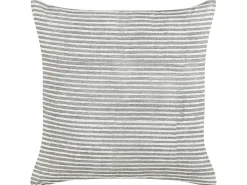 Set di 2 cuscini KANPAS Lino 50 x 50 cm Grigio A strisce