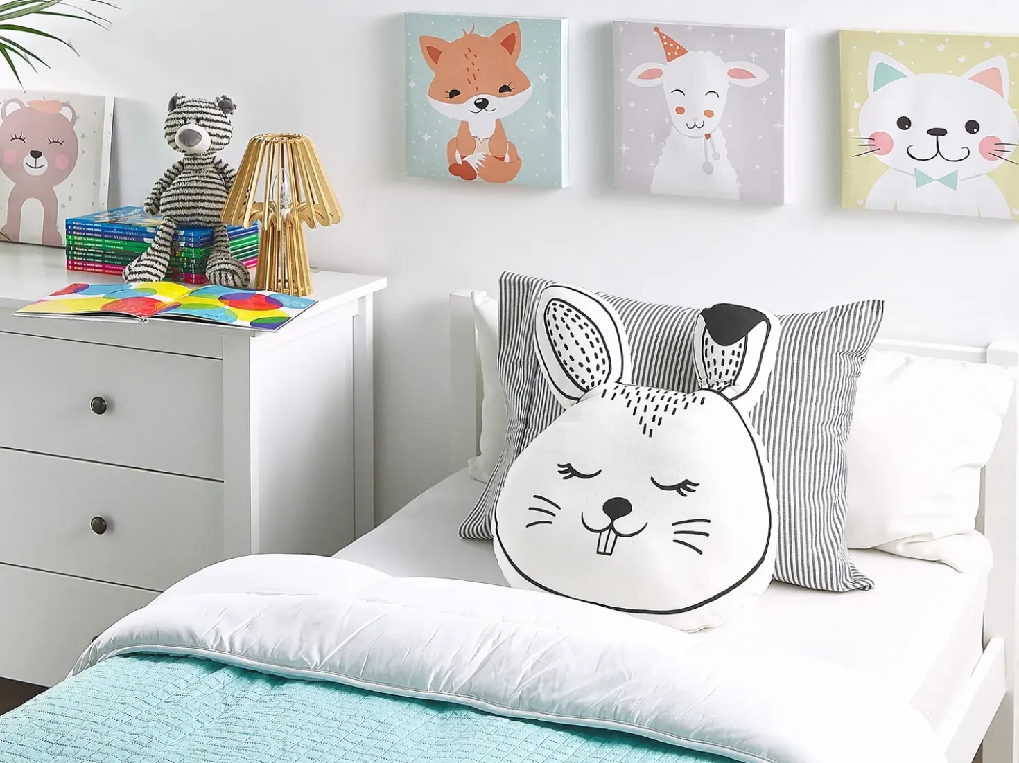 Set di 2 cuscini KANPUR Cotone 53 x 43 cm Bianco Lepre