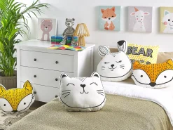 Set di 2 cuscini KANPUR Cotone 53 x 43 cm Bianco Lepre
