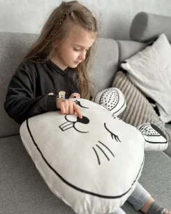 Set di 2 cuscini KANPUR Cotone 53 x 43 cm Bianco Lepre