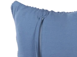 Set di 2 cuscini KARATAS Cotone 45 x 45 cm Blu Trama geometrica