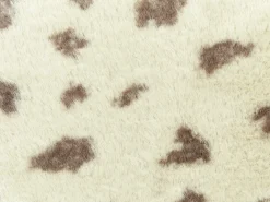 Set di 2 cuscini KASRA Finta pelliccia 45 x 45 cm Beige Trama astratta