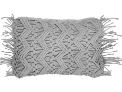 Set di 2 cuscini KIRIKKALE Cotone 30 x 45 cm Grigio Trama geometrica