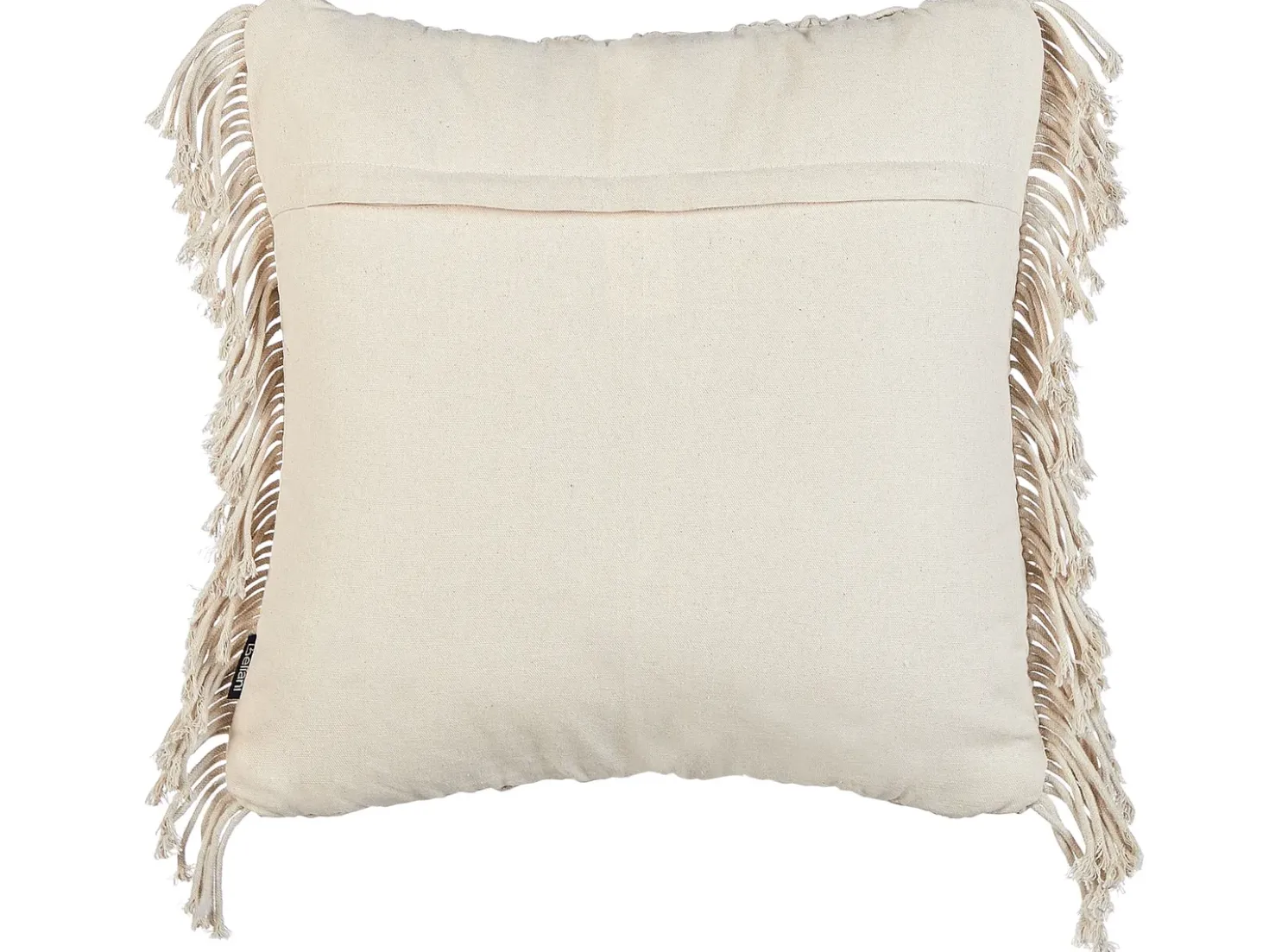 Set di 2 cuscini KIRIKKALE Cotone 45 x 45 cm Beige chiaro Trama geometrica