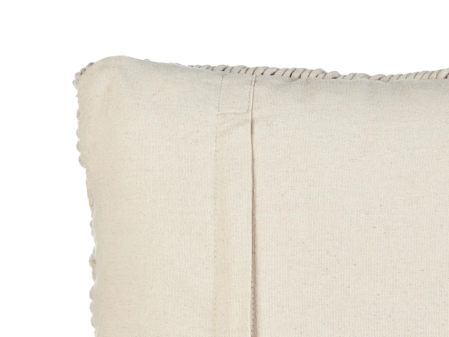 Set di 2 cuscini KIRIKKALE Cotone 45 x 45 cm Beige chiaro Trama geometrica