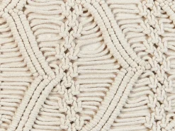 Set di 2 cuscini KIRIKKALE Cotone 45 x 45 cm Beige chiaro Trama geometrica