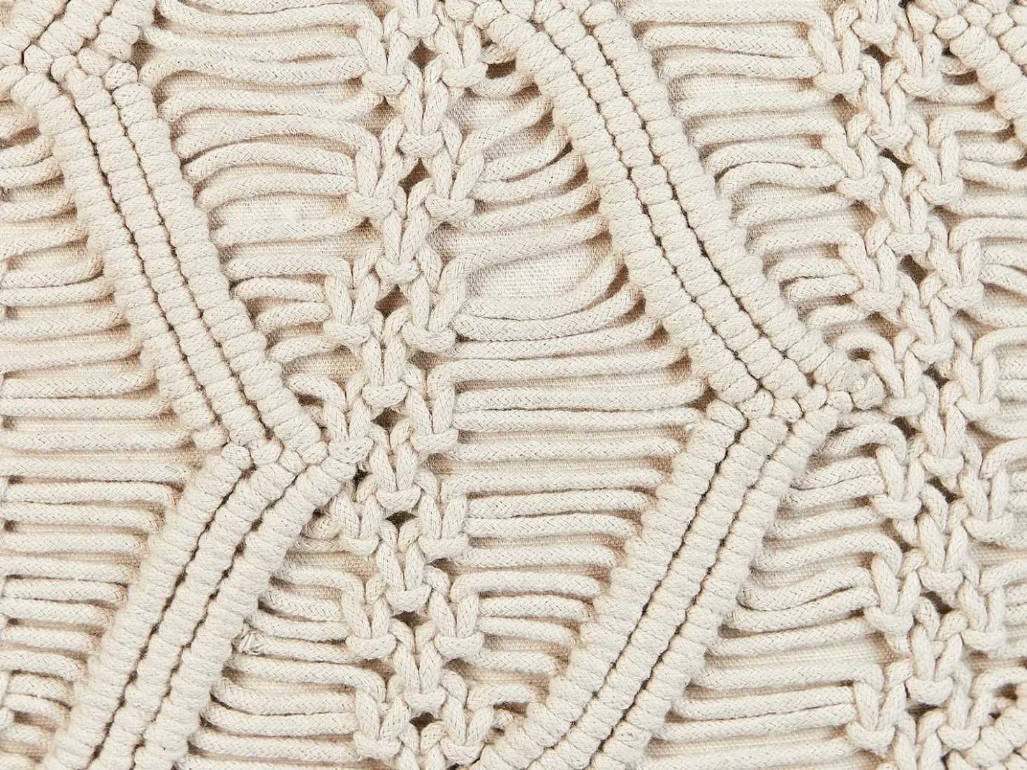 Set di 2 cuscini KIRIKKALE Cotone 45 x 45 cm Beige chiaro Trama geometrica