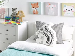Set di 2 cuscini KOLKATA Cotone 42 x 48 cm Bianco Scoiattolo