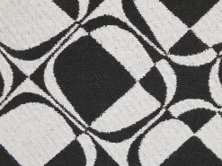 Set di 2 cuscini KOTURE Cotone 45 x 45 cm Nero/Bianco Trama geometrica