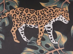 Set di 2 cuscini KUHI Velluto 45 x 45 cm Nero Trama animale