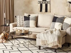 Set di 2 cuscini LAELIA Cotone 45 x 45 cm Nero Patchwork