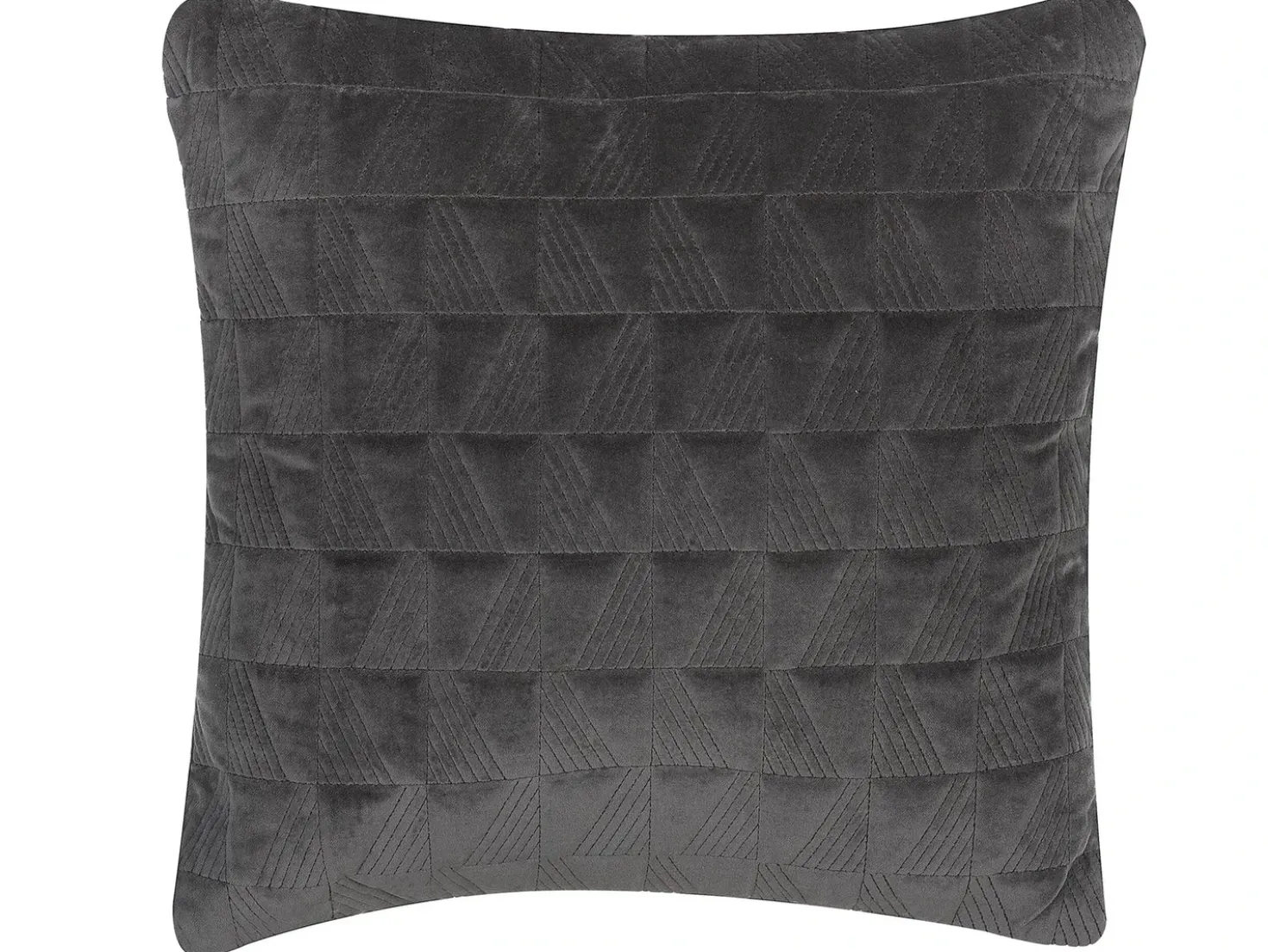 Set di 2 cuscini LALAM Cotone 45 x 45 cm Grigio Trama geometrica