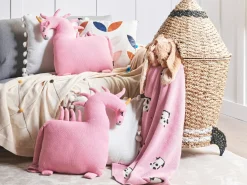 Set di 2 cuscini LAMMI Cotone 45 x 45 cm Rosa Unicorno